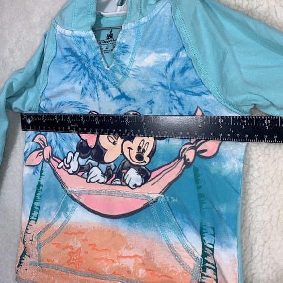 Disney Parks Resorts Pullover Hoodie Girls size XXS Minnie Mickey Palm trees - Picture 9 of 12